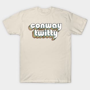 Conway Twitty - Retro Rainbow Letters T-Shirt